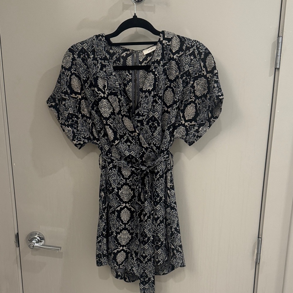 Lush Black and Cream Mini Dress